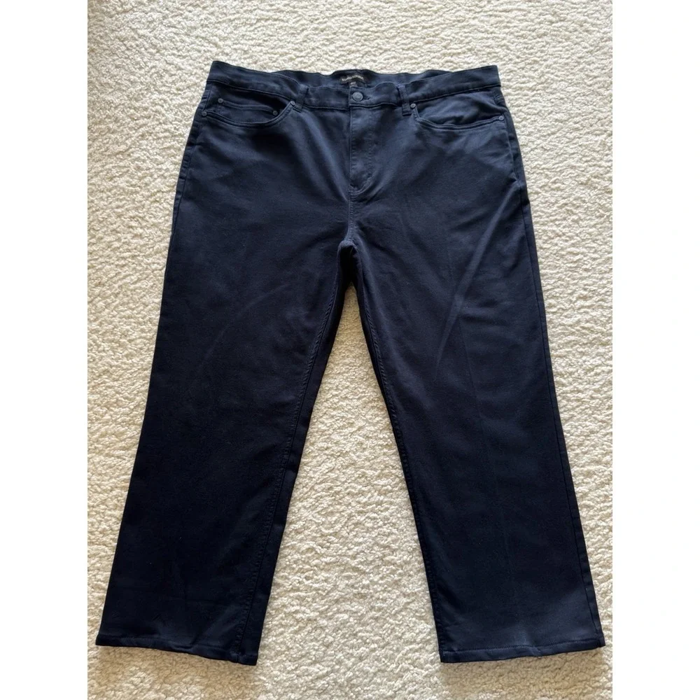 Banana Republic Soft Cotton Blend Casual Black Pants Men Size 40/30 Straight Leg